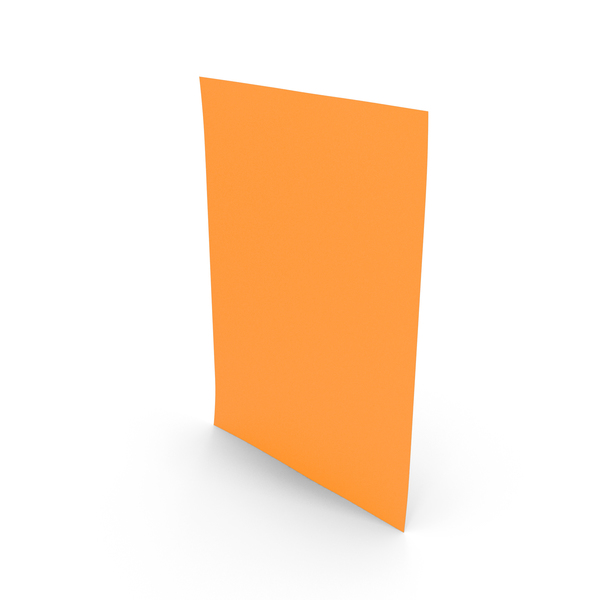 Colored A4 Paper Orange PNG & PSD Images