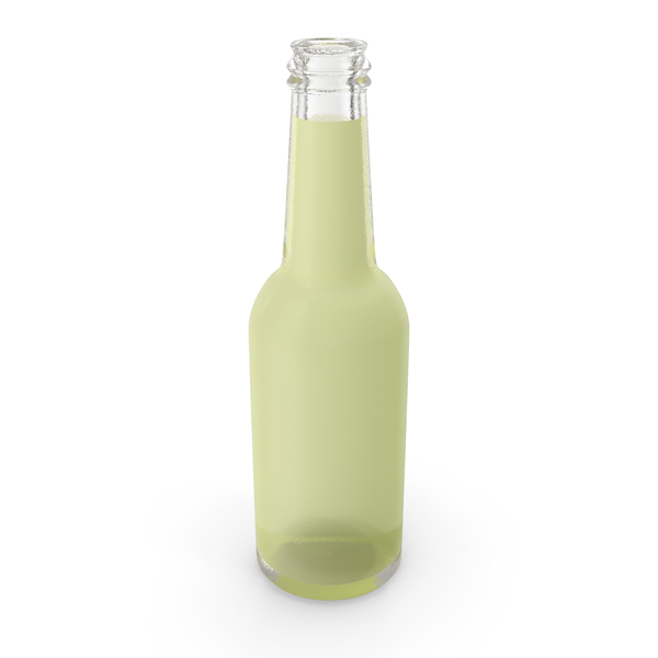 Glass Bottle with Lemon Juice PNG & PSD Images