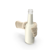 Glove Holding a Milk Bottle PNG & PSD Images
