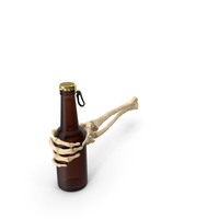 Skeleton Hand Holding Beer Bottle PNG & PSD Images