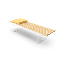 Bertoia Bench With Seat Cushions PNG & PSD Images
