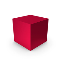Cube Red Metallic PNG & PSD Images