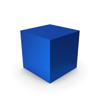 Cube Blue Metallic PNG & PSD Images