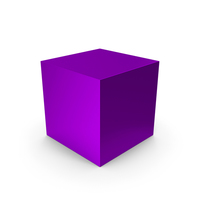 Cube Purple Metallic PNG & PSD Images