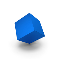 Blue Metallic Cube PNG & PSD Images