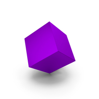 Purple Metallic Cube PNG & PSD Images