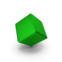 Smooth Cube Green Metallic PNG & PSD Images