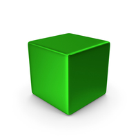 Cube Green Metallic PNG & PSD Images