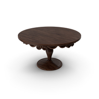 Classic Round Wooden Table PNG & PSD Images