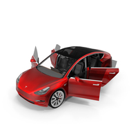 Tesla Model 3 Opened Doors PNG & PSD Images