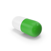 Pill Capsule White Green PNG & PSD Images