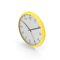 Wall Clock Yellow PNG & PSD Images