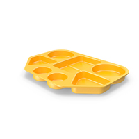 Lunch Food Tray 02 Orange PNG & PSD Images