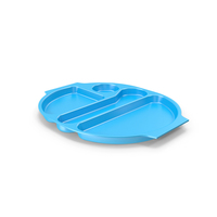Lunch Food Tray 04 Blue PNG & PSD Images
