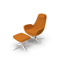 Karlstad Swivel Chair & Foot Stool PNG & PSD Images