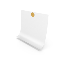 White Sticky Note With Thumbtack PNG & PSD Images