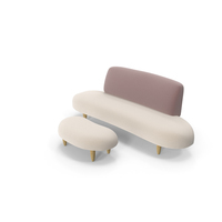 Miro Loveseat & Ottoman PNG & PSD Images