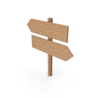 Wooden Sign Post Left Right PNG & PSD Images