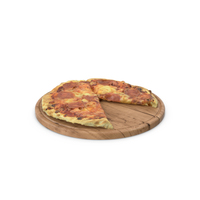 Pizza on Cutting Board PNG & PSD Images