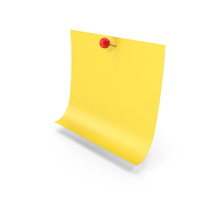 Sticky Note With Push Pin PNG & PSD Images