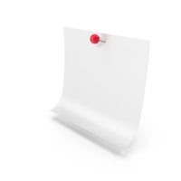 White Sticky Note With Push Pin PNG & PSD Images