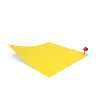 Sticky Note With Sphere Push Pin PNG & PSD Images