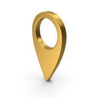 Map Location Sign Gold PNG & PSD Images