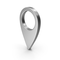 Map Location Sign Silver PNG & PSD Images