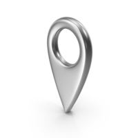 Map Pin Silver PNG & PSD Images