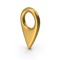 Map Pin Gold PNG & PSD Images