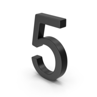 Number 5 Black PNG & PSD Images