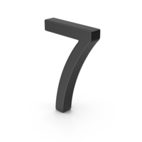 Number 7 Black PNG & PSD Images
