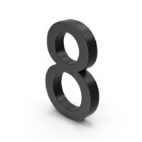 Number 8 Black PNG & PSD Images