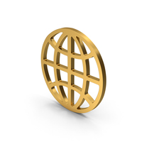 Symbol Web Gold PNG & PSD Images