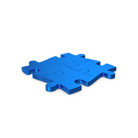Puzzles Blue Metallic PNG & PSD Images