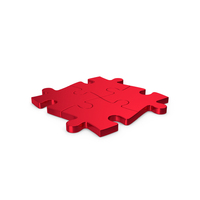 Puzzles Red Metallic PNG & PSD Images