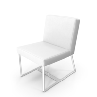 Chair In Leather And Chrome Steel PNG & PSD Images
