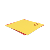 Papers With Paper Clip Yellow Red PNG & PSD Images