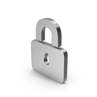 Silver Symbol Padlock PNG & PSD Images
