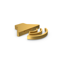 Gold Symbol Sound PNG & PSD Images