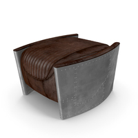 Aviator Ottoman Distressed Whiskey PNG & PSD Images