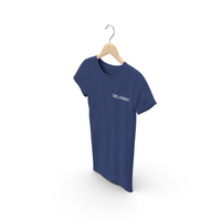 Female Crew Neck Hanging Dark Blue Delivery PNG & PSD Images