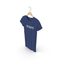 Female Crew Neck Hanging Dark Blue Staff PNG & PSD Images