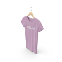 Female Crew Neck Hanging Pink Staff PNG & PSD Images