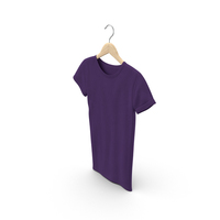 Female Crew Neck Hanging Purple PNG & PSD Images