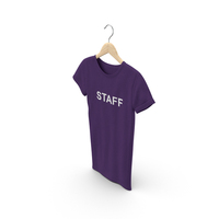 Female Crew Neck Hanging Purple Staff PNG & PSD Images