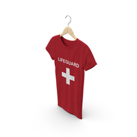 Female Crew Neck Hanging Red Lifeguard PNG & PSD Images