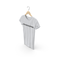 Female Crew Neck Hanging White Housekeeping PNG & PSD Images