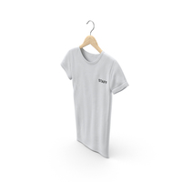 Female Crew Neck Hanging White Staff PNG & PSD Images