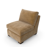 Crate and Barrel - Axis Armless Sectional Chair PNG & PSD Images